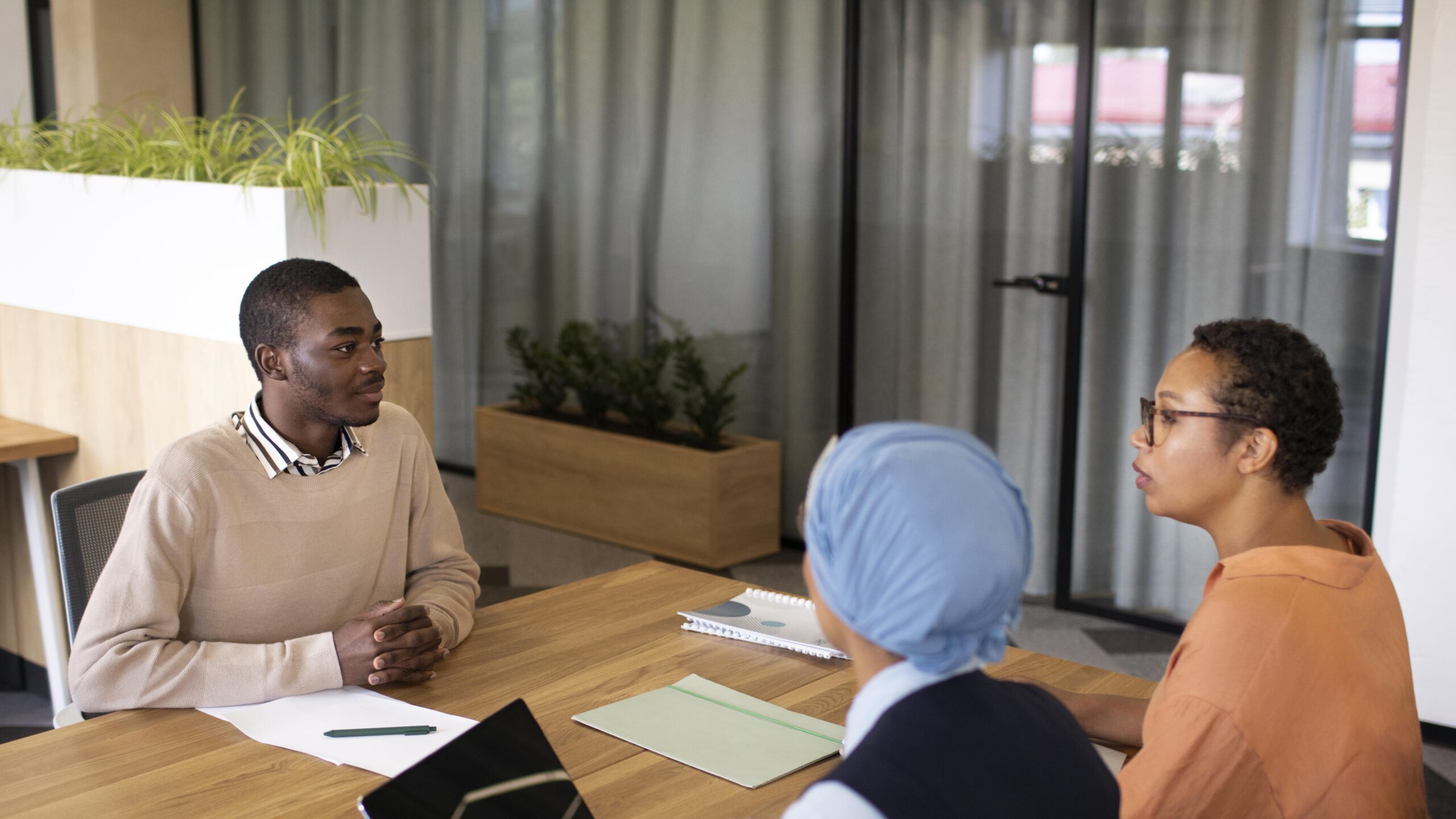 Entretien professionnel en bureau